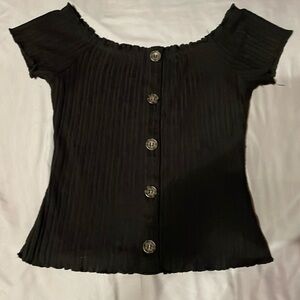 Off the shoulders black top